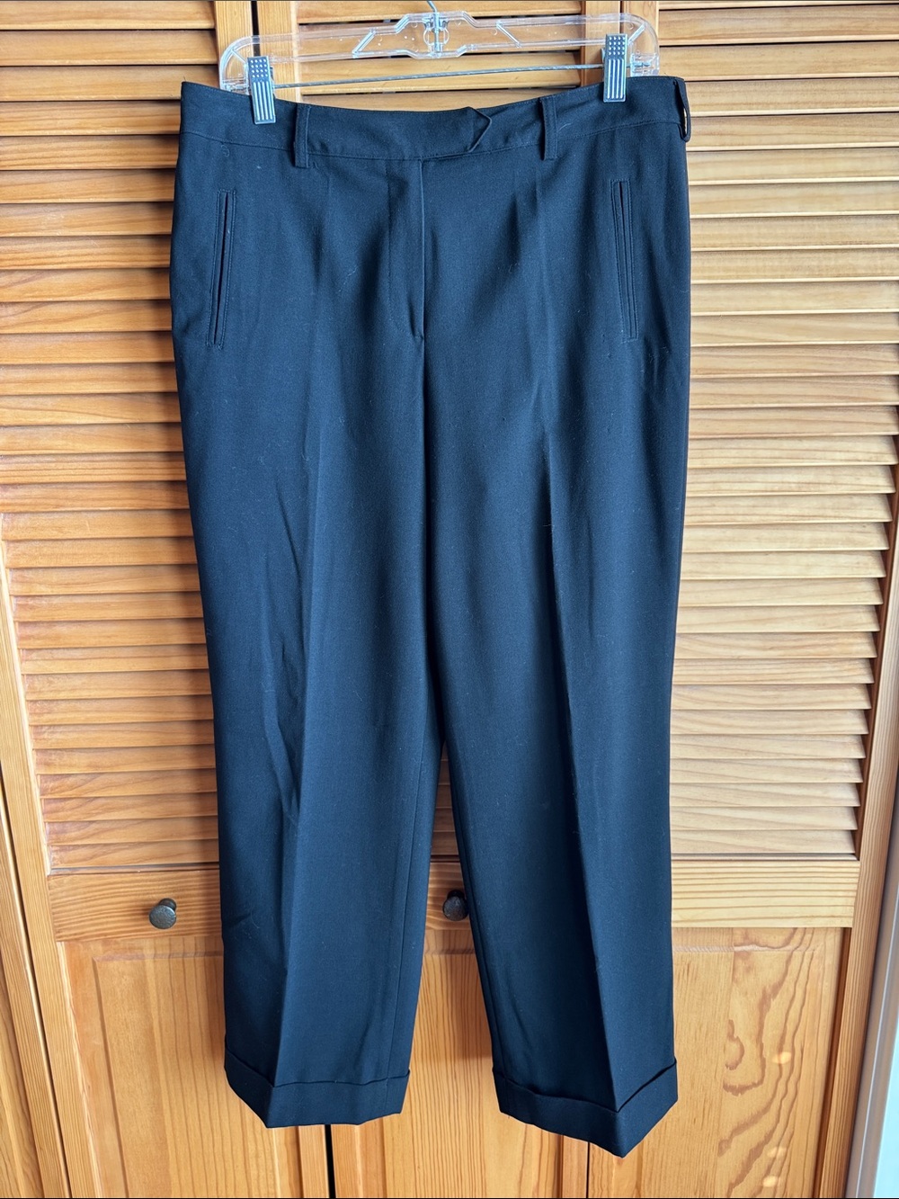 LARRY LEVINE PETITE stretch Classic Black Women’s Dress Slacks - 12P